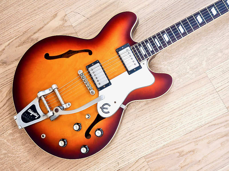 Epiphone リビエラ Epiphone Bonehead Riviera, Left-Handed, Dark Tobacco Sunburst – Gibson