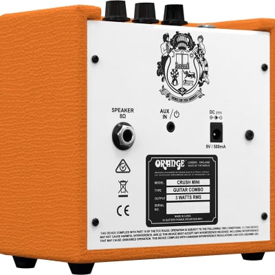 Orange Amps Crush Mini 3W Analogue Combo Amp image 4