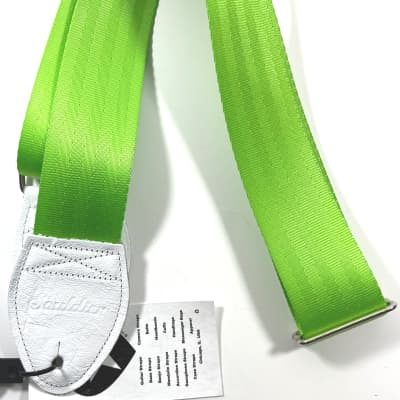 Souldier Guitar Strap (soldier) - Seatbelt Lime Green Handmade