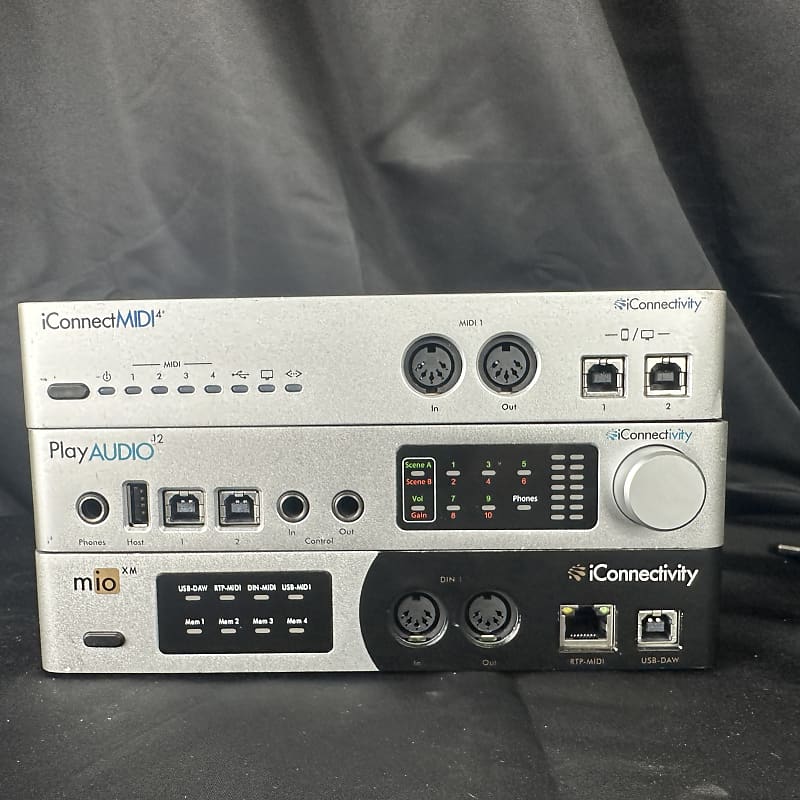 3 iConnectivity USB Interfaces PlayAUDIO12 / iConnectMIDI4 Reverb