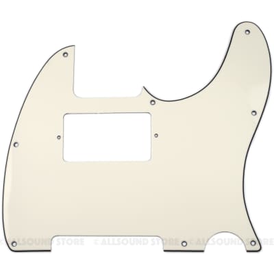 3-Ply PARCHMENT Humbucker Pickguard for USA MIM Standard Fender® Telecaster Tele 8-Hole