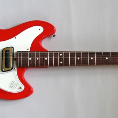 1966 Meazzi Hollywood Mustang stratocaster - Red image 2