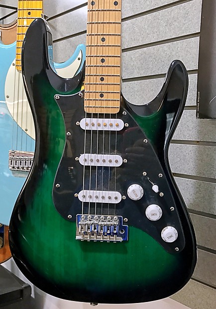 Green hotsell sunburst guitar