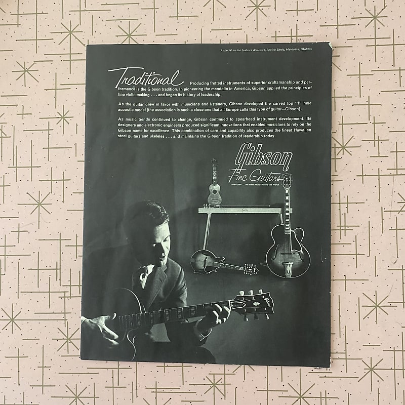 Gibson Catalog 1970s product promotional material dealer Reverb