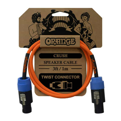 Orange Amplification Crush Speaker Cable, Speakon Twist Connectors, 3ft