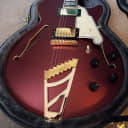 RARE D'Angelico Deluxe SS Semi-Hollow Single Cutaway with Stairstep Tailpiece 2020 Matte Wine