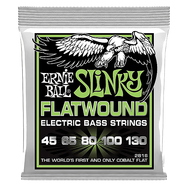 Ernie Ball 2816 Slinky Flatwound 5-String Regular Electric Bass Strings image 1