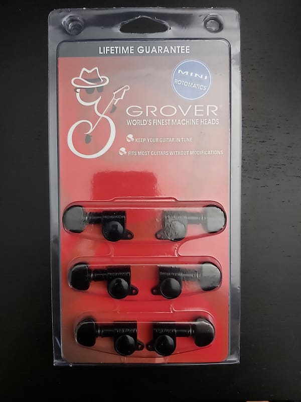 Grover 205BC Mini Rotomatics 3+3  Black Chrome image 1