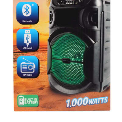 Technical Pro BOOM8 Portable Rechargeable 8" LED Party Speaker w/Bluetooth/USB image 9