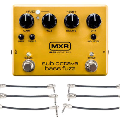 MXR M287 Sub Octave Bass Fuzz + 2x Gator Patch Cable 3 Pack for sale