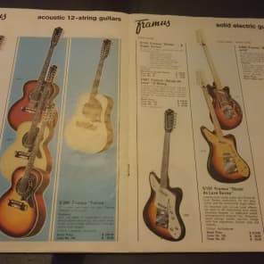 Vintage Framus 1960's Framus Guitar Dealer Line Catalog Brochure Full Color Rare Pics! image 8
