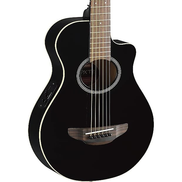Yamaha 3/4-Size Thin-Line Cutaway Acoustic Guitar, APXT2 Black