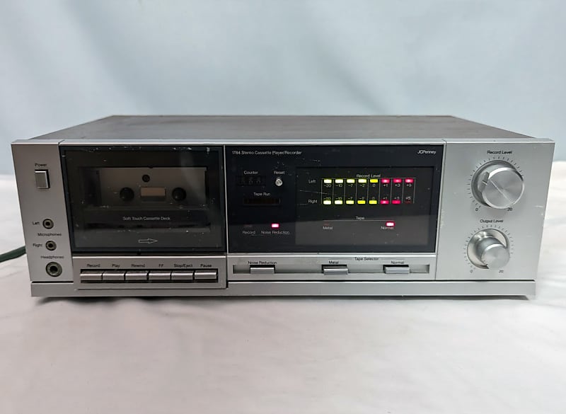 Vintage JC Penney Model 1784 Tape Deck, Stereo Cassette Player / Recorder  			