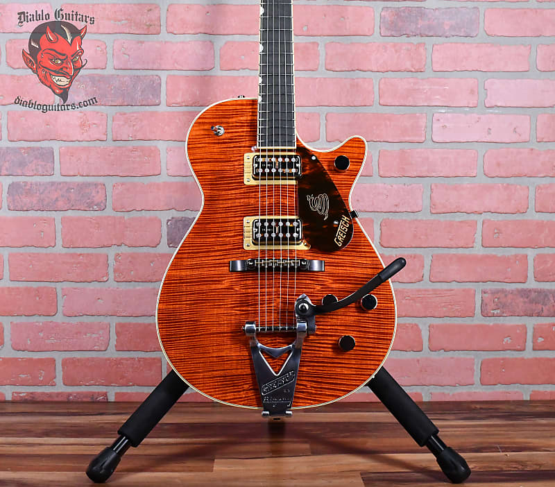 Gretsch G6130T Limited Edition Sidewinder with String-Thru Bigsby Flame  Maple Top Bourbon Stain Finish 2023 w/OHSC