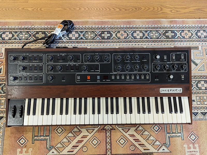 Sequential Prophet 5 Rev3 1980 - 1984 - Black with Wood Front & Sides image 1