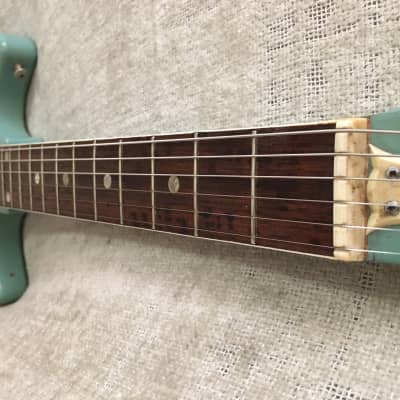 Kimberly 2 Pickup 1960's Seafoam Green Teisco Japan Matching Headstock & Neck Surf Guitar image 4