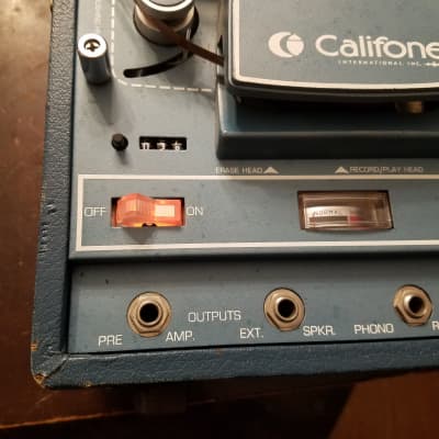 Califone 70-TC Reel Tape Recorder R2R Solid State 1970 - Light Blue image 4