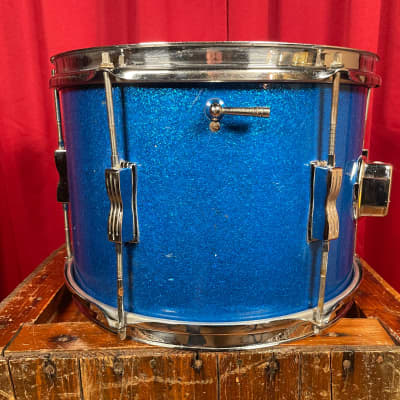 1960s Ludwig 9x13 Club Date Tom Drum Blue Sparkle image 4