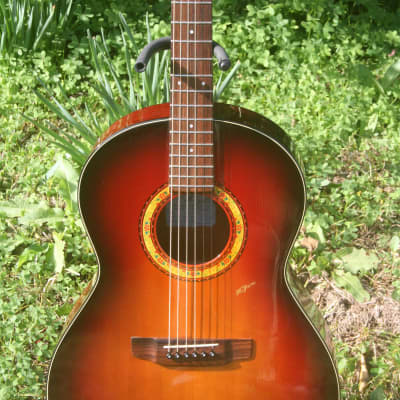 2005 K Yairi SR-2E OOO size Guitar with Under saddle pick up - Cherry Sunburst+Original Hard Case and more image 4