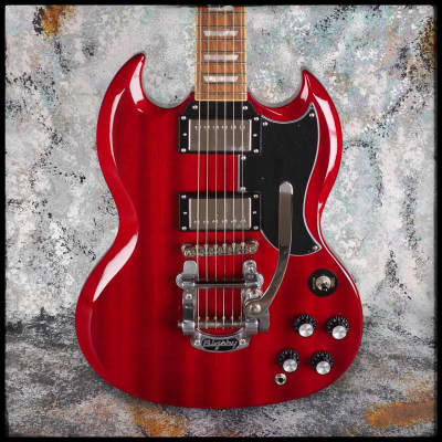 2018 Epiphone G-400 Pro SG with Bigsby - Cherry image 1