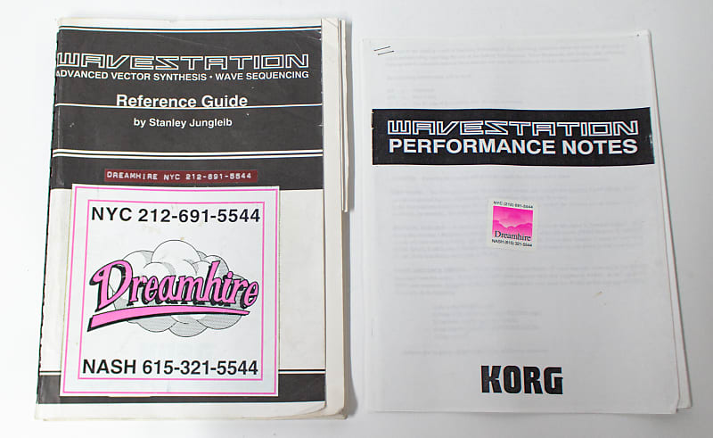 Korg Wavestation Advanced Vector Synthesis Reference Guide by Stanley Jungleib image 1