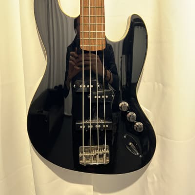 Fender Aerodyne Jazz Bass with Case 2018 Glass Black image 2