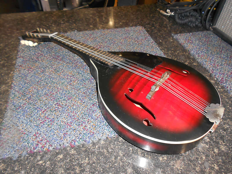 Harmony Monterey mandolin circa 1960's red & black burst image 1