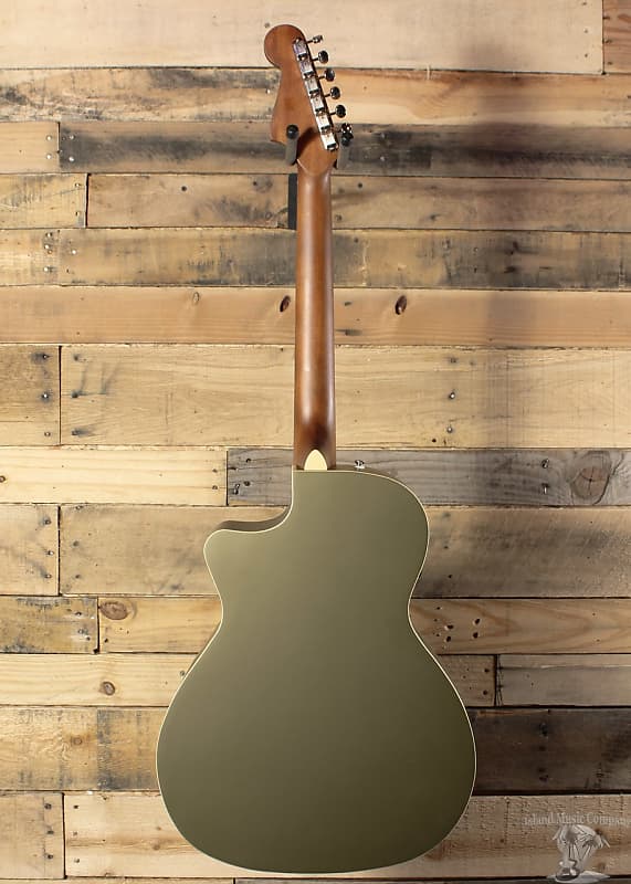 Fender Newporter Player Acoustic/Electric Guitar Olive Green | Reverb