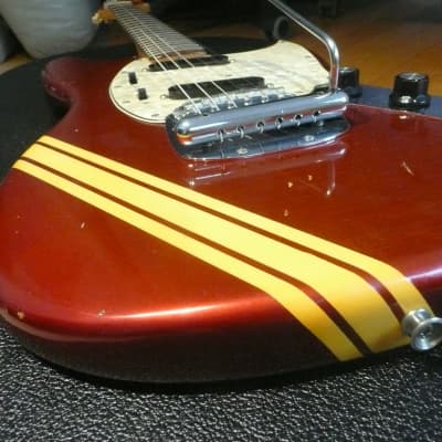 Fender Mustang Guitar with Rosewood Fretboard 1969 - 1973 Competition Red image 8