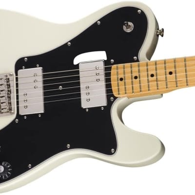 Squier Classic Vibe 70s Deluxe Telecaster Electric Guitar, with 2-Year Warranty, Olympic White, Maple Fingerboard image 5