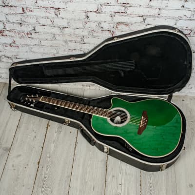 Applause - AE28 - Single Cutaway Acoustic Electric Guitar, Green Sparkle - w/HSC - x9934 - USED image 17