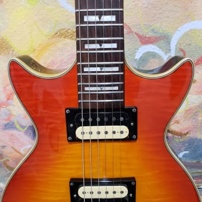 O.C. GDE-753 Electric Guitar Cherry Burst w/ Hard Case (Used) image 7