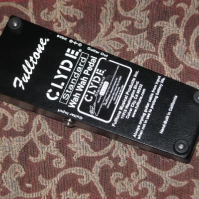 used with light player's wear (but mostly clean) 2008 Fulltone Clyde Standard Wah (BLACK) designed with NO external controls, + printout copy of Owner's Manual (NO box, NO original paperwork, NO sticker) image 5