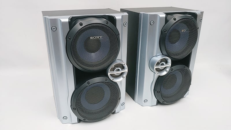Pair of Sony SS-RG444 Bookshelf Speakers - Tested Working  			