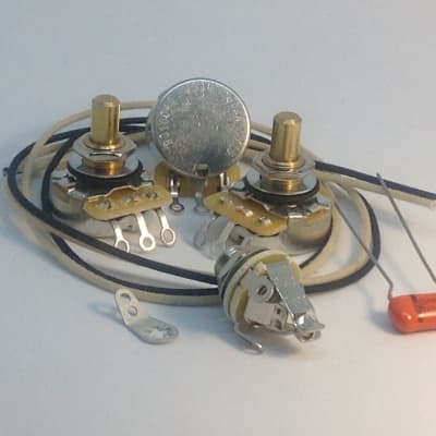 Jazz Bass Wiring Kit CTS Solid Shaft .033uf 225P Pure Tone Full-Contact Jack image 1
