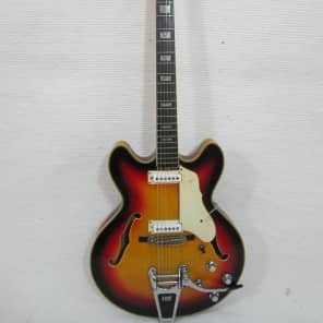 Vox Super Lynx 1966 Sunburst Vintage Guitar Very Clean No Case Eko image 4