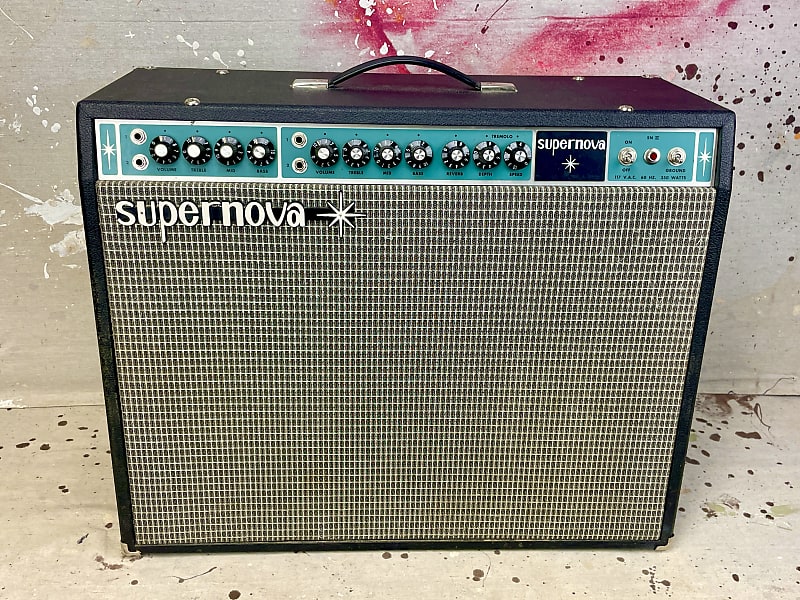 1970s Supernova By Tel Ray Solid State Guitar Amplifier 2x12 Reverb