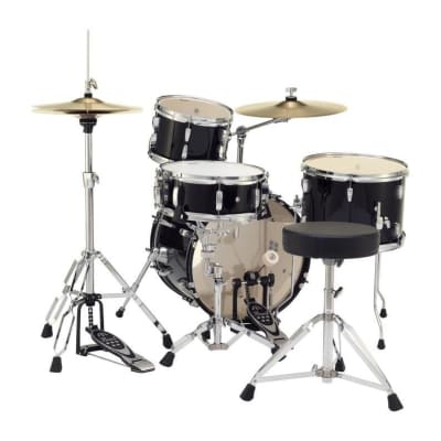 Pearl Roadshow 4pc Set w/Hardware & Cymbals Jet Black image 8