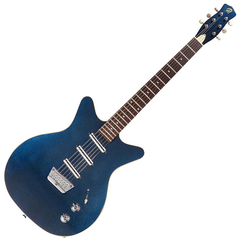 Danelectro Triple Divine Guitar ~ Metallic Blue image 1