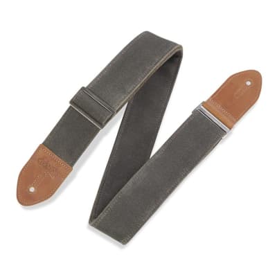 Levy's M7WC-FGN 2" Wide Waxed Canvas Guitar Strap