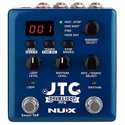 NUX JTC PRO Drum Loop PRO Dual Switch Looper Pedal 6 hours recording time 24-bit and 44.1 kHz sample rate image 1