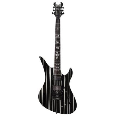 Schecter Synyster Custom-S Synyster Gates Signature Electric Guitar (Gloss Black with Silver Pin Stripes) image 1