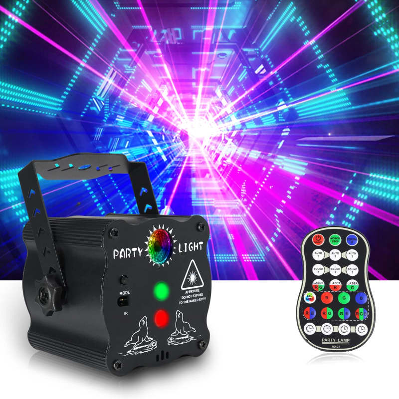 Party Lights Dj Disco Lights, Multi-Mode Voice-Activated Laser Lights  Flashing Stage Lights Projectors Home Indoor And Outdoor Birthday  Decorations Club Dance Karaoke Halloween Christmas Show