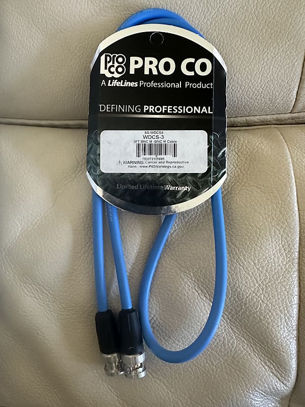 ProCo WDCS3 Premium Canare Word Clock Cable 3 foot Blue Reverb