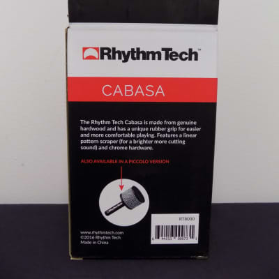 Rhythm Tech RT8000 Black/Natural Standard Cabasa image 2