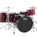 Pearl Roadshow Complete 5-pc. Drum Set w/Hardware Cymbals RED WINE RS525WFC/C91