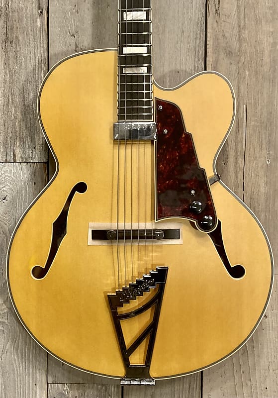 D'Angelico Premier EXL-1 Hollow Body Archtop 2022 - Satin Honey Blonde, Support Small Shops and Buy Here! image 1