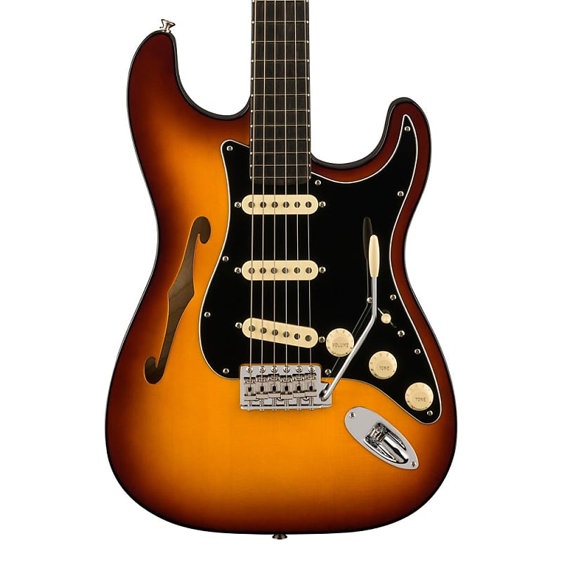 Fender Limited Edition Suona Stratocaster Thinline Electric Guitar w/ Ebony Fretboard - Violin Burst image 1