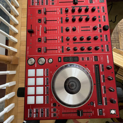 Upgraded Fader: Candy Red Pioneer DDJ-SX2 with Carrying Padded Case image 5