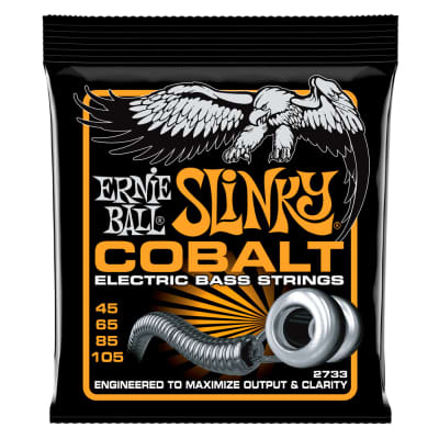Ernie Ball Hybrid Slinky Cobalt Electric Bass Strings, 45-105 Gauge image 1